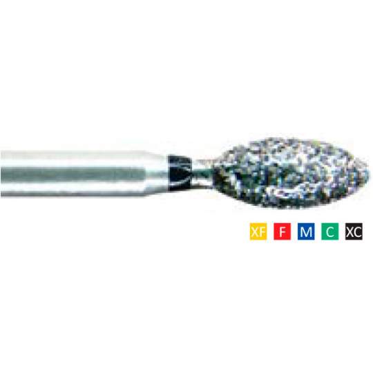 Freze Diamantate Bud 257 F 016/018/020/023(1/10mm), XF, F, M, C, XC, lungime 20mm (10 bucati)