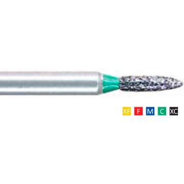 Freze Diamantate Flame 247 F 014(1/10mm), XF, F, M, C, XC, lungime 19mm (10 bucati)