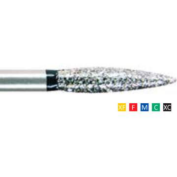 Freze Diamantate Flame 249 F 010/012/014/016(1/10mm), XF, F, M, C, XC, lungime 22mm (10 bucati)