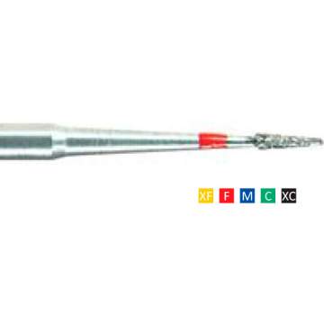Freze Diamantate Flame Needle 539 F 007(1/10mm), F, M, C, XC, lungime 22mm (10 bucati)