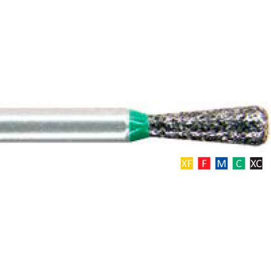 Freze Diamantate Pear 234 F 014(1/10mm), XF, F, M, C, XC, lungime 19mm (10 bucati)