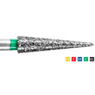 Freze Diamantate Pointed Cone 166 F 014/016/017/019(1/10mm), XF, F, M, C, XC, lungime 24mm (10 bucati)