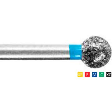 Freze Diamantate Round 001, F 010/012/014/017/020(1/10mm), XF, F, M, C, XC, lungime 19mm (10 bucati)