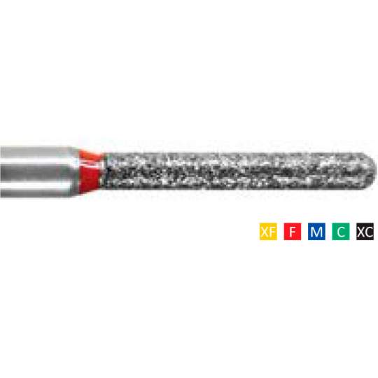 Freze Diamantate Round End Cylinder 141 F 014(1/10mm), XF, F, M, C, XC, lungime 22mm (10 bucati)