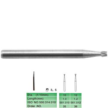 Freze extradure pentru turbina, con invers (5 buc)