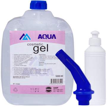 Gel ultrasunete IPL transparent 5 litri, bidon flexibil + flacon gol 260ml de lucru - Aqua (1 bucata)
