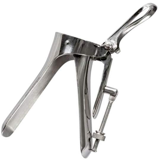 Speculi vaginali inox nonmagnetic cu opritor central, marimi S, M, L (1 bucata)