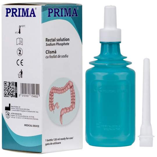 Solutie rectala pentru clisma, cu fosfat de sodiu 120ml (1 bucata)