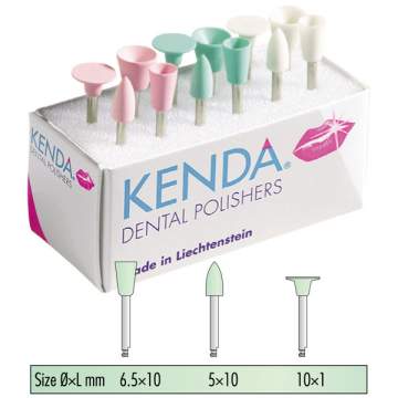 Gume polizare medium finisare Verzi autoclavabile, pentru compozit universal, compomer, glass-ionomer, Disc / Glont / Cupa medie (100 bucati)