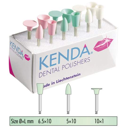 Gume polizare medium finisare Verzi autoclavabile, pentru compozit universal, compomer, glass-ionomer, Disc / Glont / Cupa medie (100 bucati)