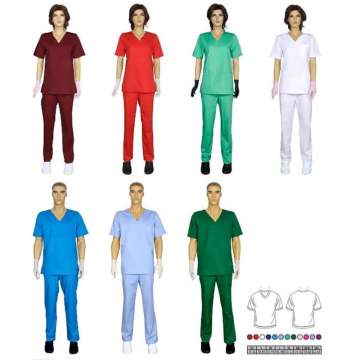 Bluza unisex cu maneca scurta din tercot / bumbac, anchior V, 3 buzunare (1 bucata)
