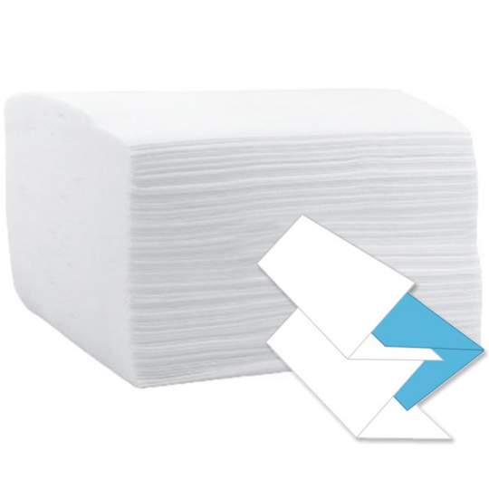 Prosop hartie V 21x23cm, 2 straturi, 100% celuloza, alb (160 buc/set)