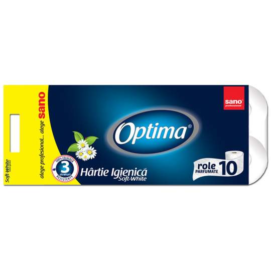 Hartie igienica Sano Paper Optima 3 Straturi (10 role)