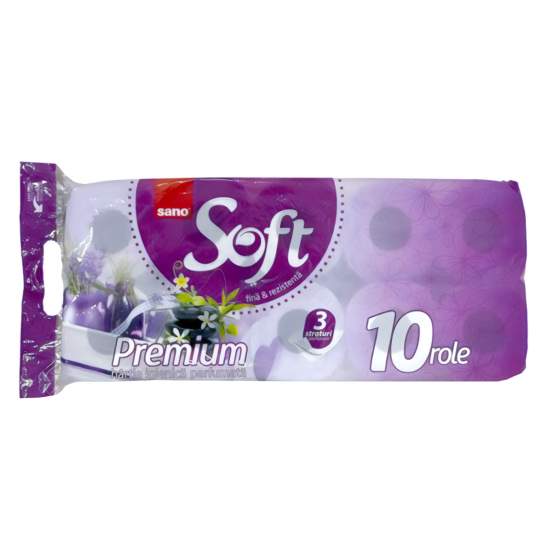 Hartie igienica Sano Paper Toilet Premium - 3 straturi (10 role)