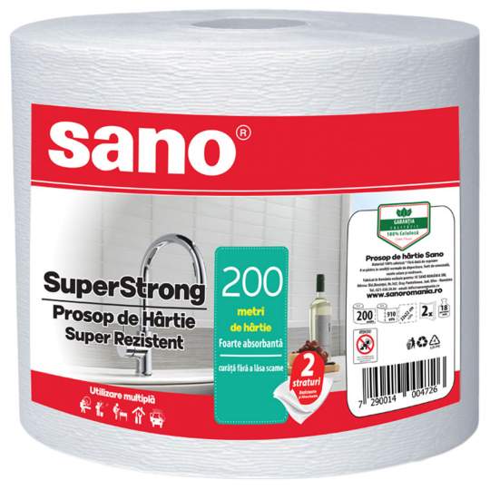 Prosoape hartie bucatarie monorola Sano Paper 870 foi, 200m (1 bucata) Prosoape hartie bucatarie monorola Sano Paper 870 foi, 200m (1 bucata)