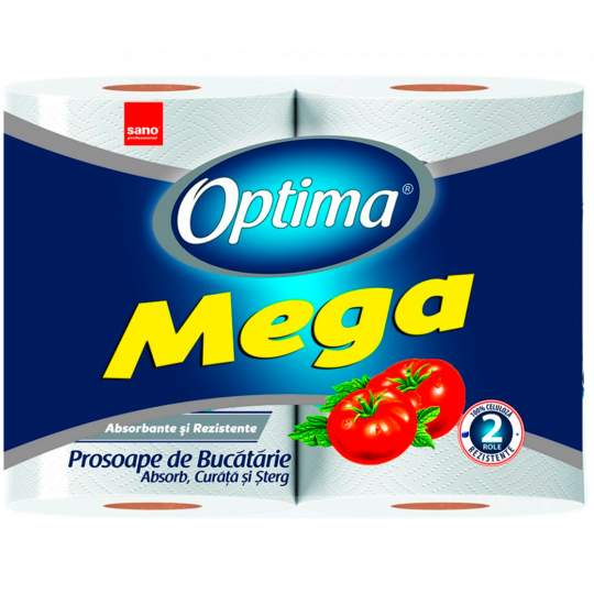 Prosop hartie bucatarie Optima Mega 2 role x 90 foi