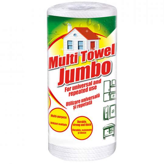 Prosop hartie extra rezistent, utilizare universala si repetata, 3 X capacitate absorbtie standard (1 rola)