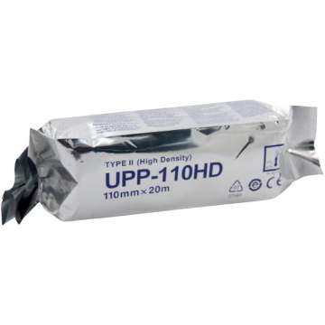 Hartie termica HIGH DENSITY compatibila pentru video printer SONY / MITSUBISHI, UPP-110HD, 110mm x 20m (1 rola)