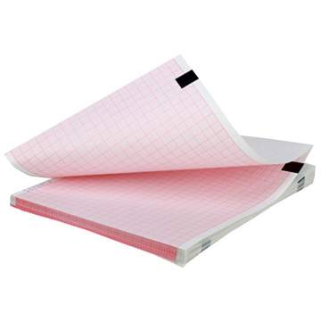 Hartie ECG 110 mm x 100 mm x 180 coli, pentru Bioset 3600/3700, caroiaj rosu (1 top)