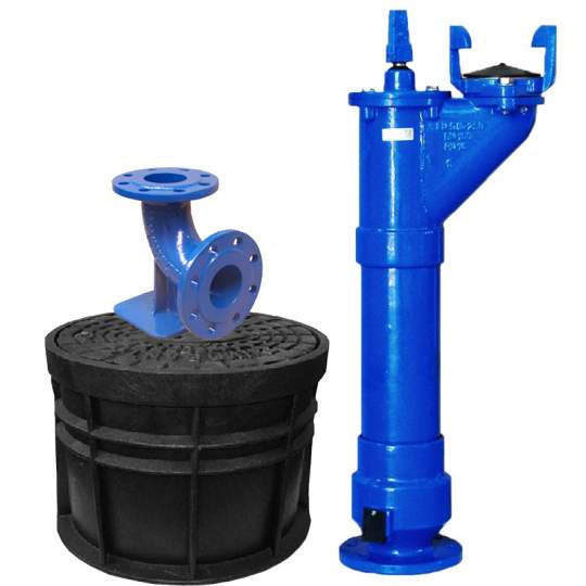 Hidrant subteran A.I=1m + cot picior + cutie protectie DN 100