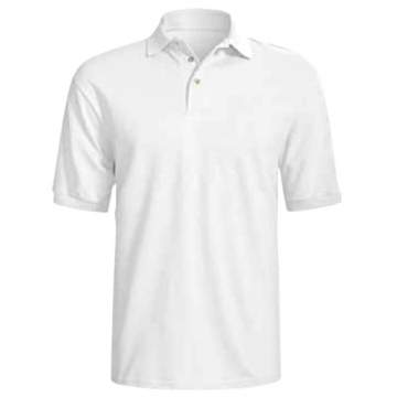 Tricou tip polo alb, din bumbac 100% marimi de la XS la 3XL (1 bucata)