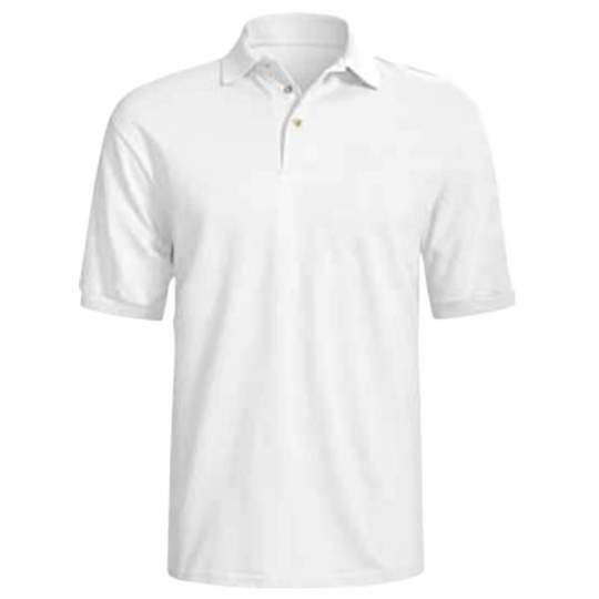 Tricou tip polo alb, din bumbac 100% marimi de la XS la 3XL (1 bucata) Tricou tip polo alb, din bumbac 100% marimi de la XS la 3XL (1 bucata)