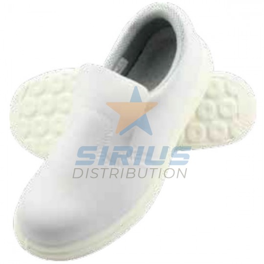 Traveler Involved cotton Pantofi de protectie S1, bombeu metalic, talpa antiderapanta, fara  sireturi, albi, CE mark, marimi 35-47 (1 pereche) | Sirius Distribution