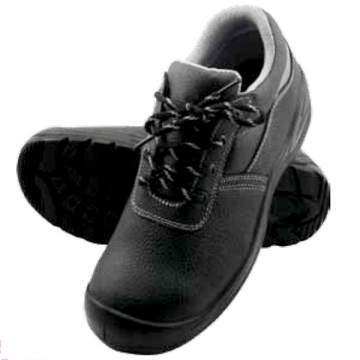 Pantofi de protectie S1, bombeu metalic, talpa antiderapanta, fete piele bovina, cu sireturi, negri, CE mark, marimi 36-48 (1 pereche)