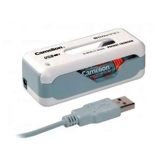Incarcator Camelion USB Slim PRO pentru 2 acumulatori AA R6 sau AAA R3 Ni-MH/Ni-CD BC-0803