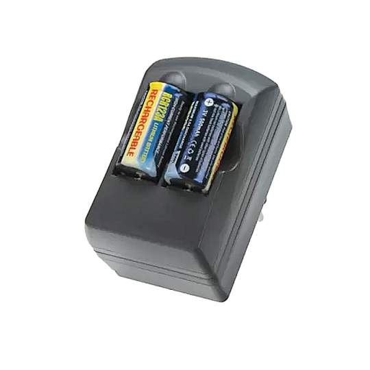 Incarcator Li-Ion + 2 acumulatori CR123A 3V 500mA
