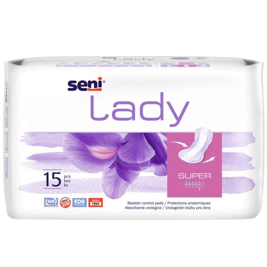 Absorbante urologice femei, incontinenta medie, Seni Lady Plus (15 bucati)
