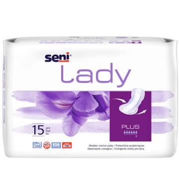 Absorbante urologice femei, incontinenta medie, Seni Lady Plus (15 bucati)