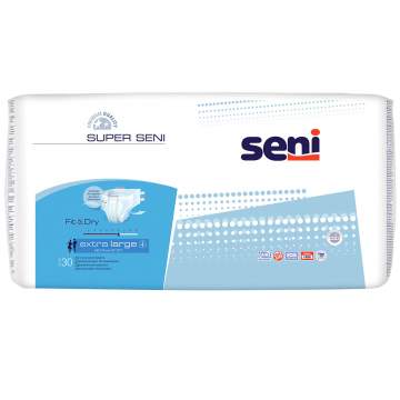 Scutece incontinenta, talie 130-170 cm, cu sistem inchis Super Seni Extra Large (30 bucati)