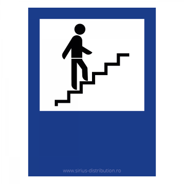Indicator rutier de informare [ Pasarela pentru pietoni ], forma dreptunghiulara, reflectorizant