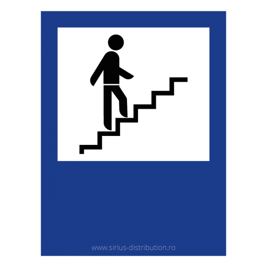 Indicator rutier de informare [ Pasarela pentru pietoni ], forma dreptunghiulara, reflectorizant