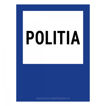 Indicator rutier POLITIA dreptunghiular, reflectorizant 650x500mm