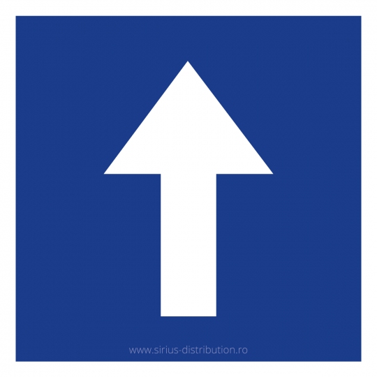 Indicator rutier de informare [ Sens unic ], forma patrata, reflectorizant