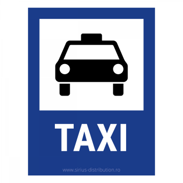 Indicator rutier de informare [ Statie de taximetre ], forma dreptunghiulara, reflectorizant