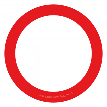 Indicator rutier interzicere sau restrictie [ Circulatia interzisa in ambele sensuri ], forma circulara, reflectorizant