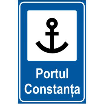 Indicator rutier de informare [ Port ], forma dreptunghiulara, reflectorizant