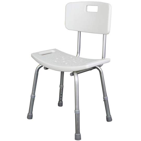 Scaun baie reglabil cu spatar pentru persoane cu mobilitate redusa (1 bucata)