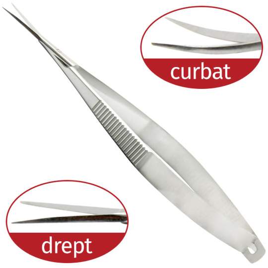 Foarfeca Castroviejo dreapta / curba, 14cm pentru interventii chirurgicale microchirurgie (1 bucata)