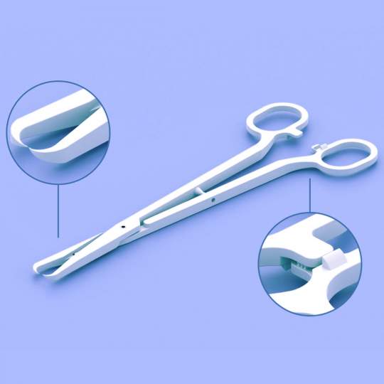 Pensa col uterin Pozzi Tirapalle sterila 25 cm, plastic unica folosinta (1 bucata)