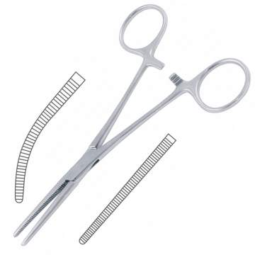 Pensa hemostatica Pean din otel inox varf drept / curb (1 bucata)