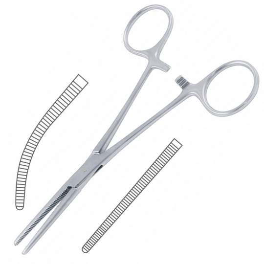 Pensa hemostatica Pean din otel inox varf drept / curb (1 bucata)