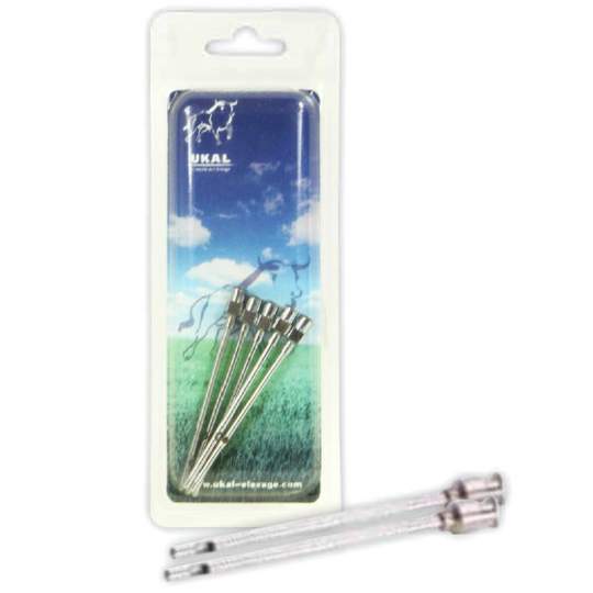 Cateter cu doua orificii pentru injectii intra-mamare la vaci, 6.3 cm (5 buc) 