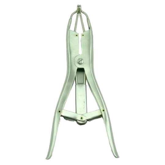 Cleste inox, pentru aplicarea inelelor de cauciuc (castrare) (1 bucata) Cleste inox, pentru aplicarea inelelor de cauciuc (castrare) (1 bucata)