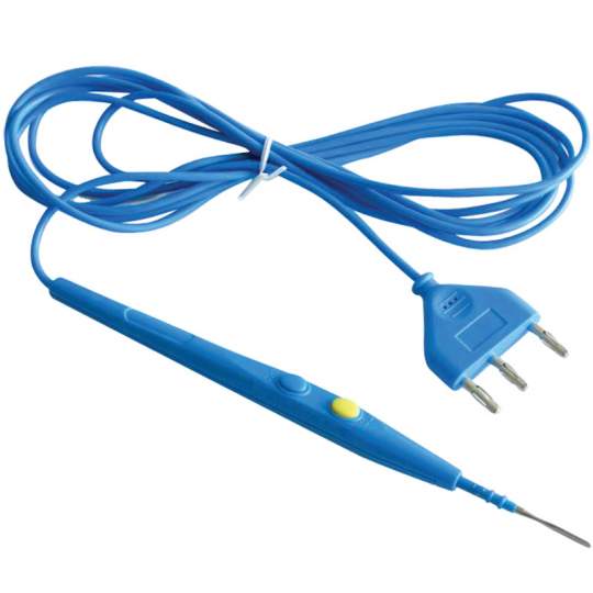Electrocauter / Bisturiu universal, taiere & cauterizare, 70 mm, 2 butoane, cablu 3m, stecher 3 pini, albastru (1 bucata) Electrocauter / Bisturiu universal, taiere & cauterizare, 70 mm, 2 butoane, cablu 3m, stecher 3 pini, albastru (1 bucata)