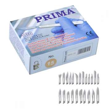 Lame bisturiu otel-carbon nr. 24, sterile (100 bucati)