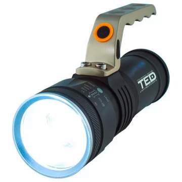Lanterna metalica TED Electric 1 LED 10W zoom include 3 acumulatori